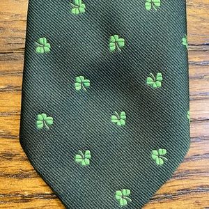 Vintage Kincora Shamrock Green Tie Made in Ireland